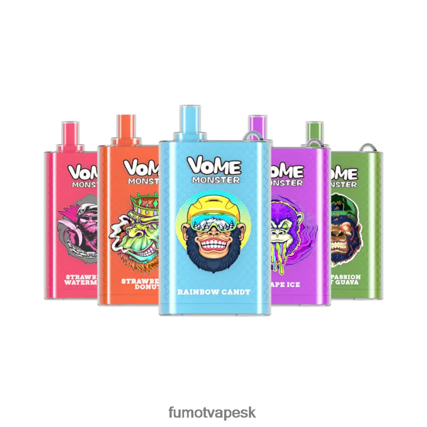 Fumot Disposable Vape - Fumot Vome Monster 10 000 jednorazové vape pod zariadenie - 20 ml (1 kus) jahodový melón F626DT437